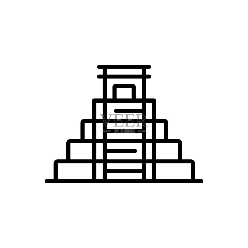 奇琴伊察玛雅石像图标素材