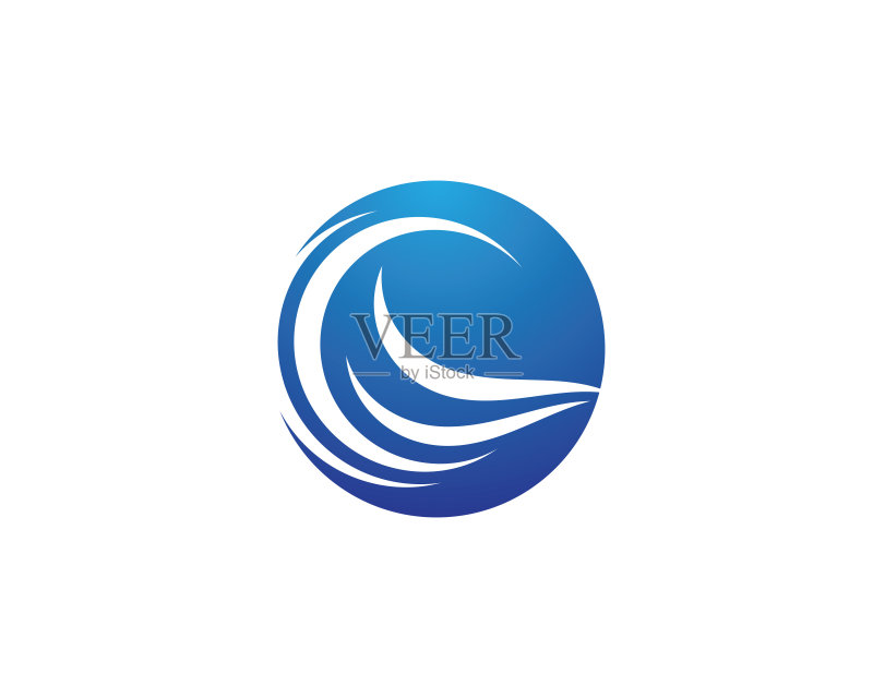 波浪符号矢量图标设计图标素材