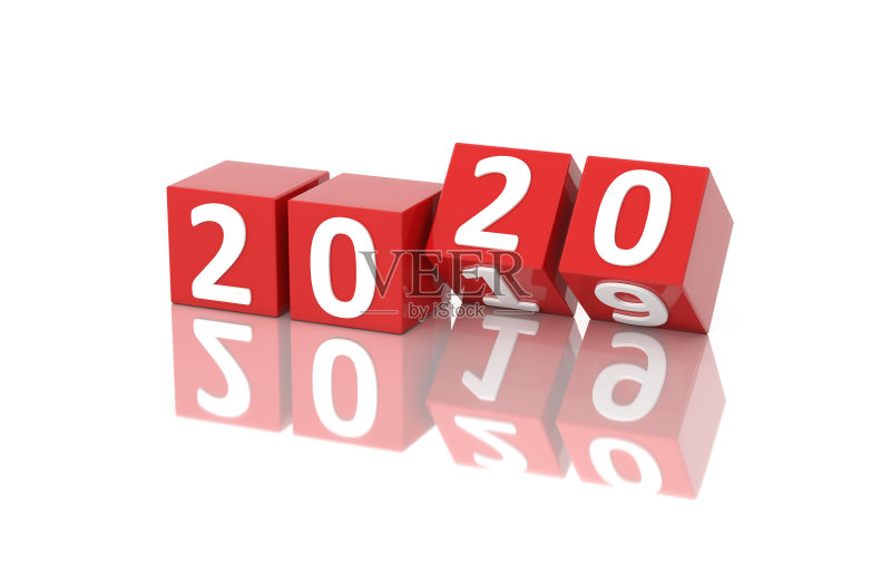 新年2020创意设计概念正版图片素材