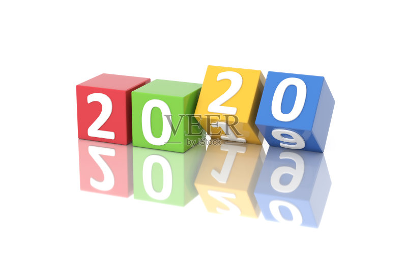 新年2020创意设计概念正版图片素材