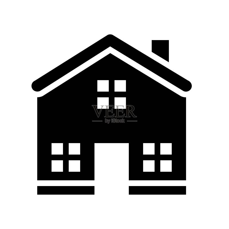 住宅物业外观黑色图标图标素材