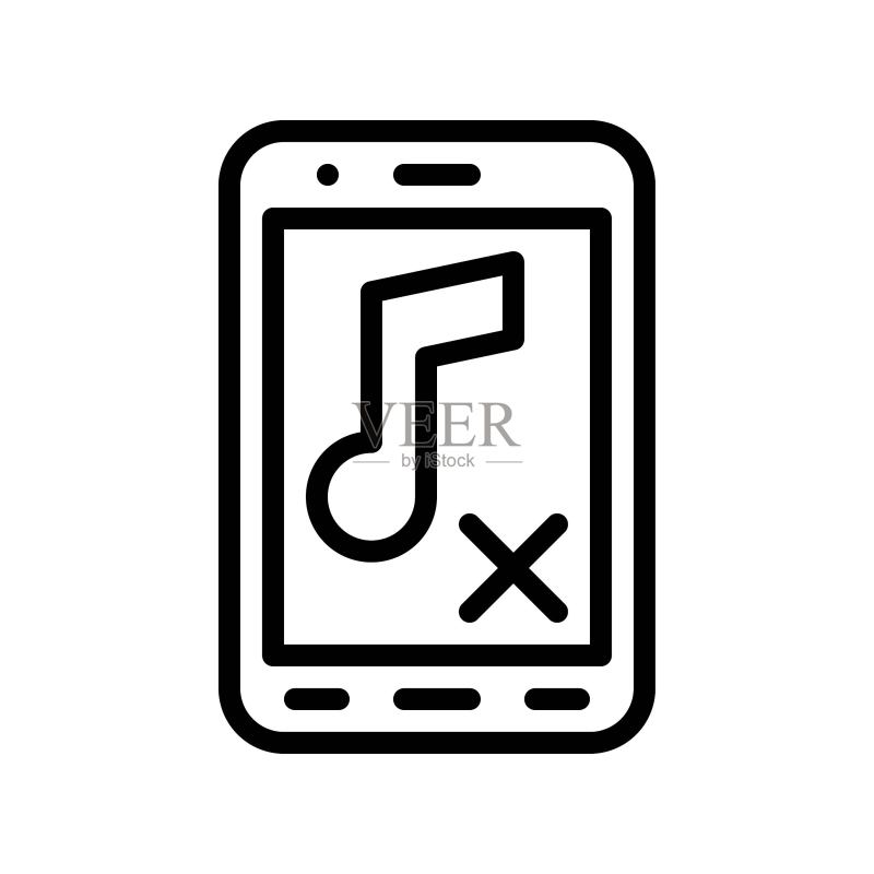 禁止声音矢量图，返校线条风格图标图标素材