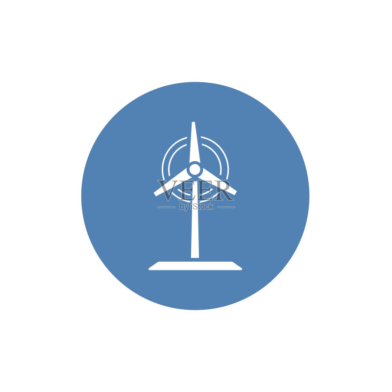 风车涡轮机logo设计模板矢量素材图标素材
