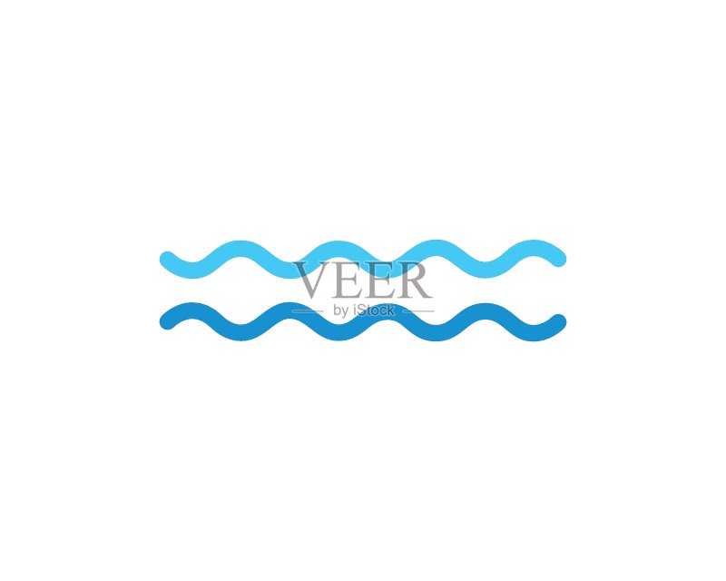 水波符号和图标Logo模板图标素材