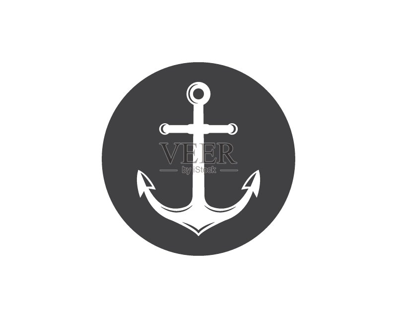 锚图标Logo模板矢量图标素材