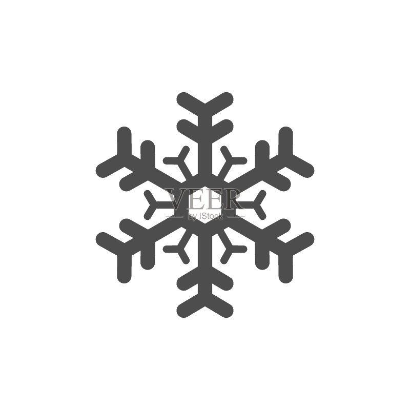 雪花图标或雪的概念图标素材
