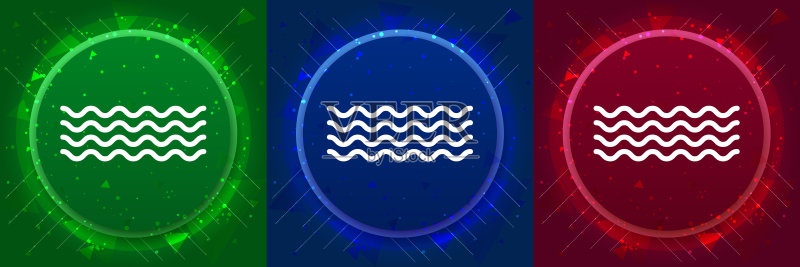 海浪图标现代抽象按钮设计图标素材