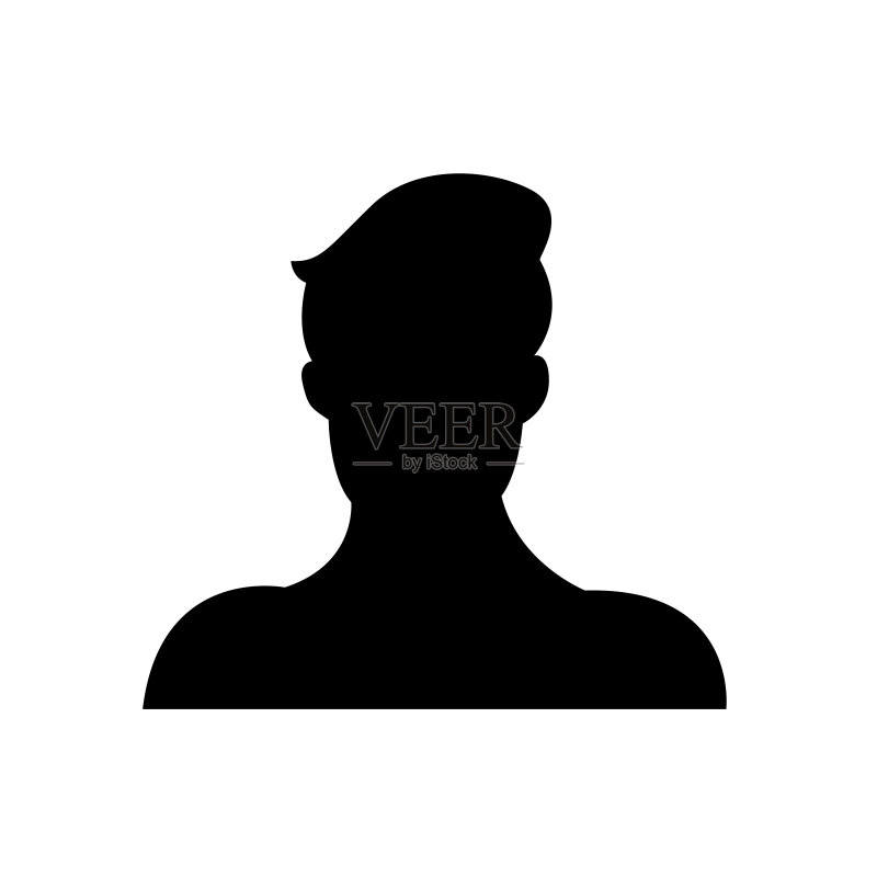 白色背景上孤立的男子头像图标logo图标素材