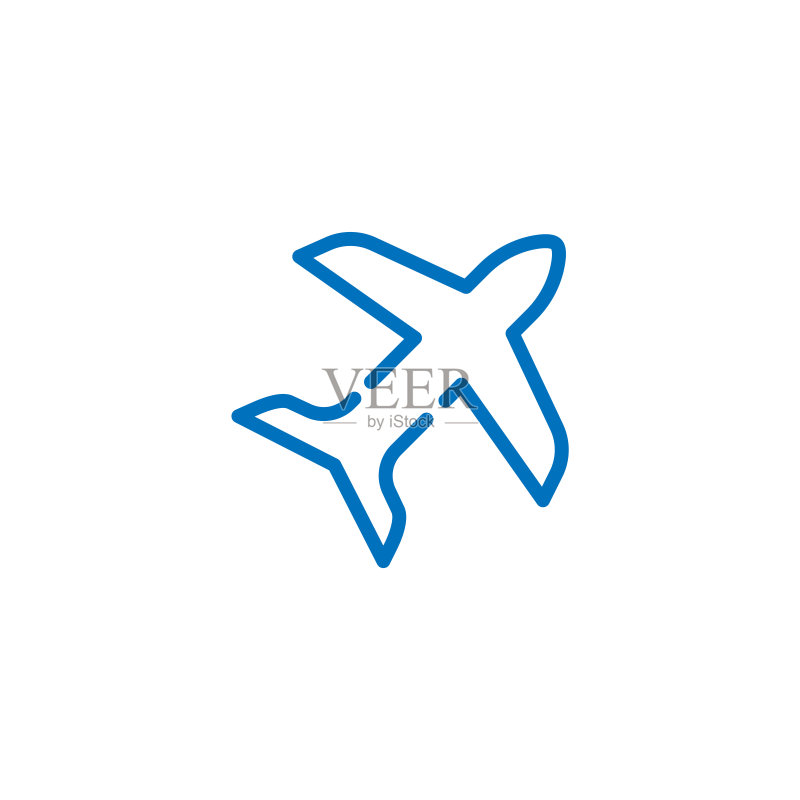 飞机图标Logo，夏季旅游交通图标集图标素材
