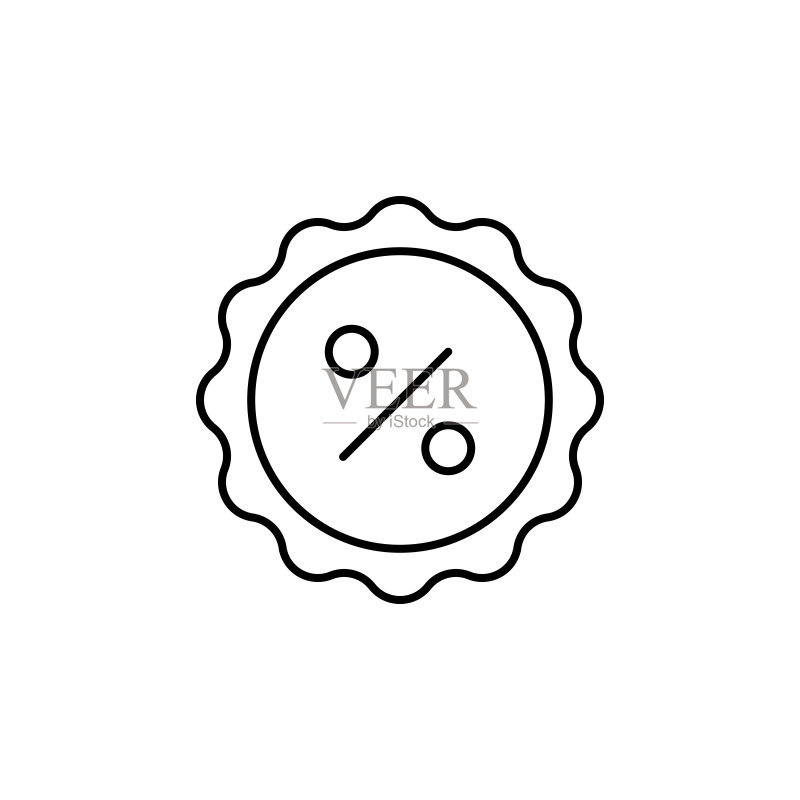 黑色星期五促销折扣线条图标图标素材