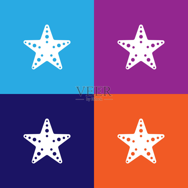 海星图标：旅行元素插画，适用于网页、Logo、App的UI和UX设计图标素材