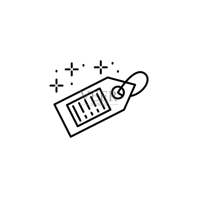 标签条形码图标，QR码和条形码元素图标素材