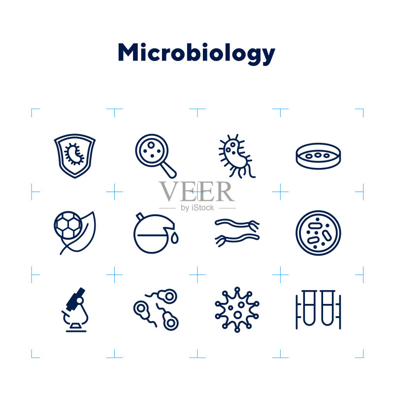 微生物学图标图标素材