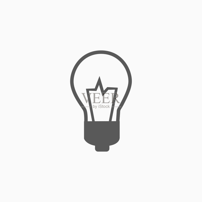 灯泡图标，灯光矢量图图标素材