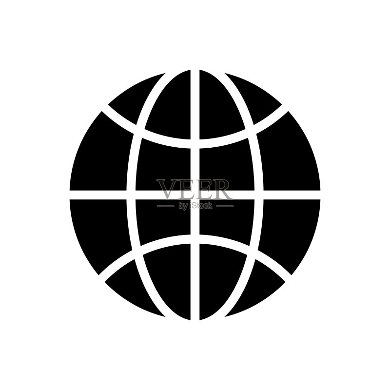 地球图标logo（白色背景）图标素材