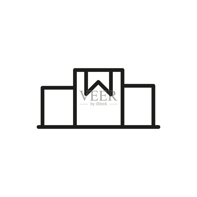 简约讲台线条图标图标素材