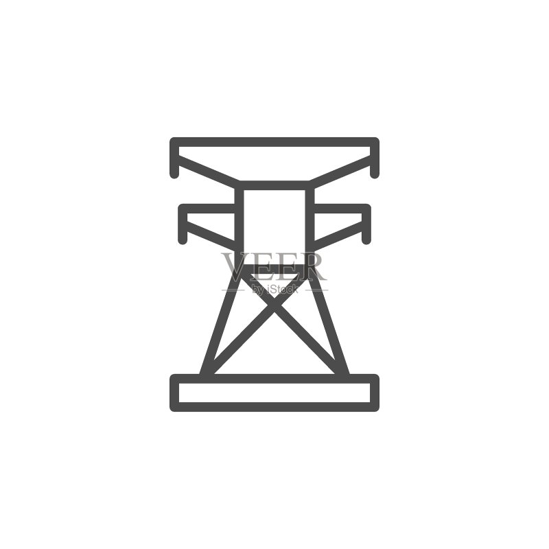 电力塔线稿图标图标素材