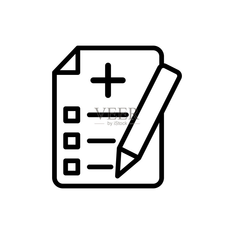 医疗单据图标矢量设计模板图标素材