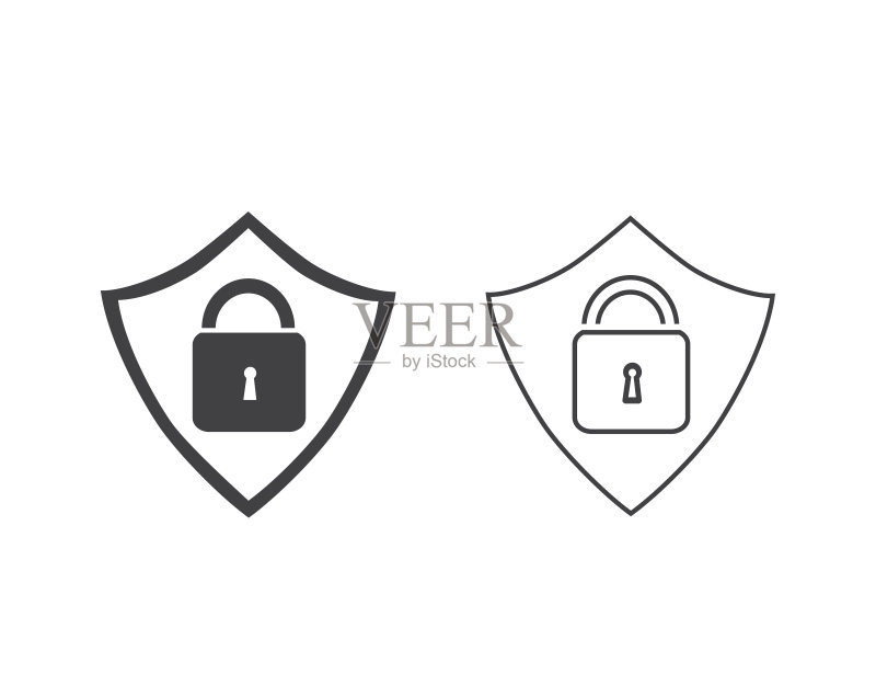 安全图标矢量图。保护安全标志图标素材