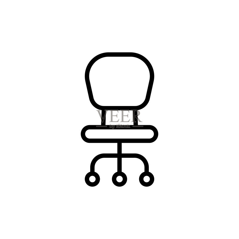 简约办公椅线条图标图标素材