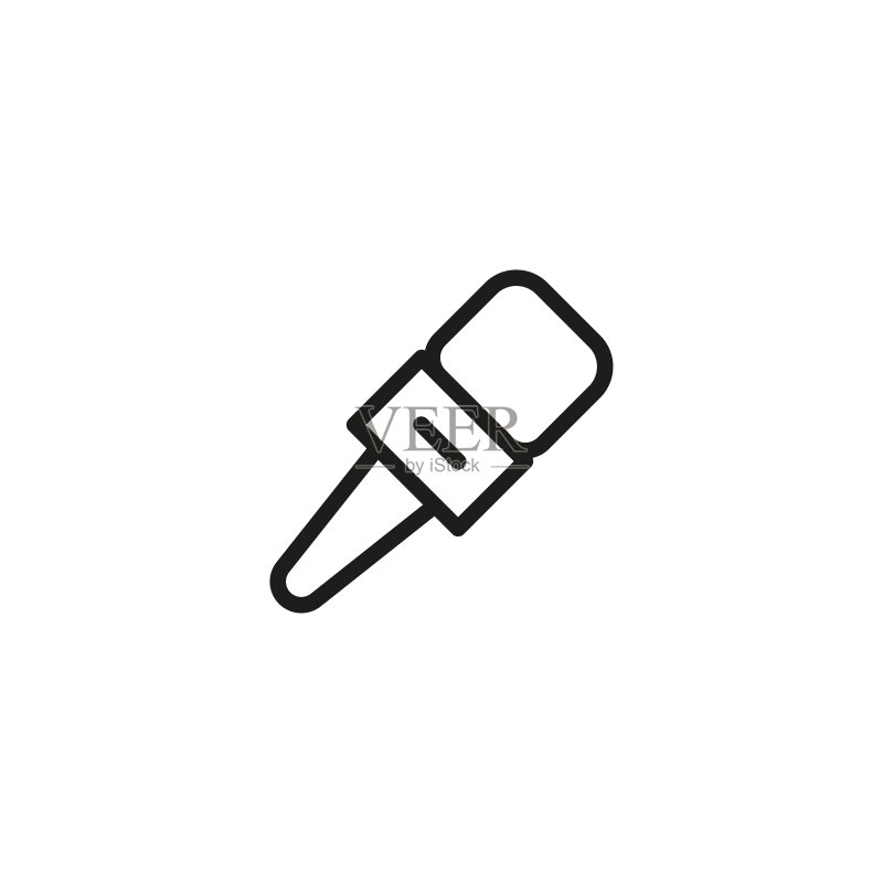 简约麦克风线条图标图标素材