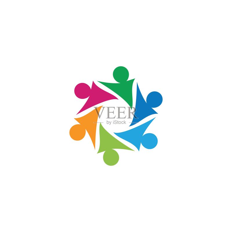 团队合作矢量图标图标素材