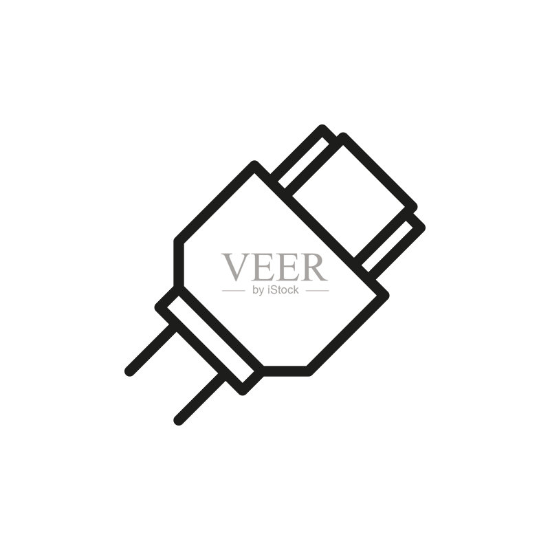 简约电缆线条图标图标素材