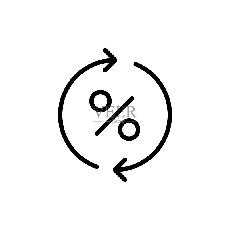简约折扣线条图标图标素材