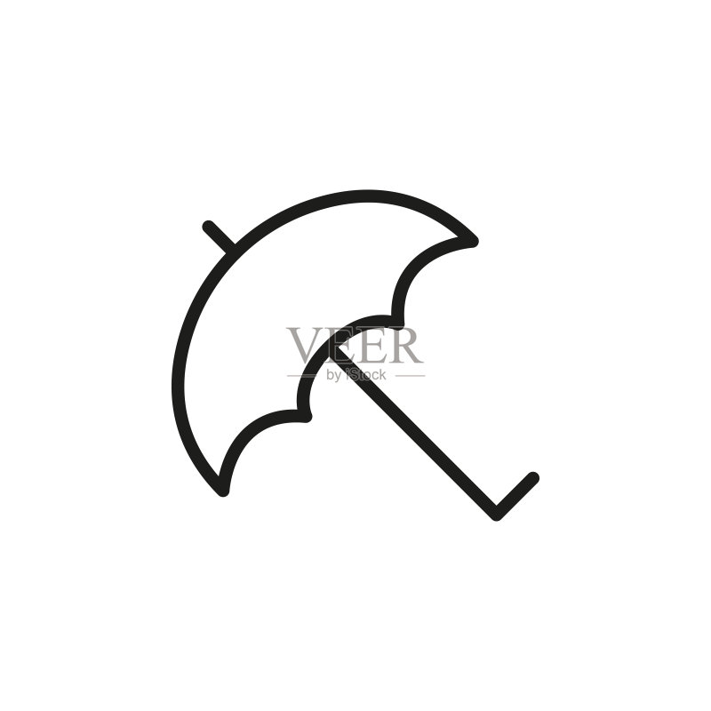雨伞线条图标图标素材
