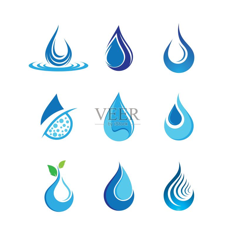 水滴矢量图标图标素材
