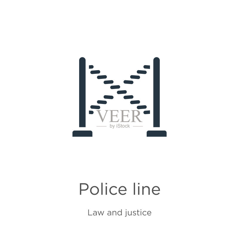 警戒线图标矢量图图标素材