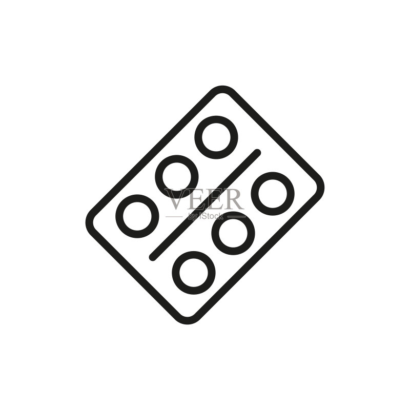 简约药丸线条图标图标素材