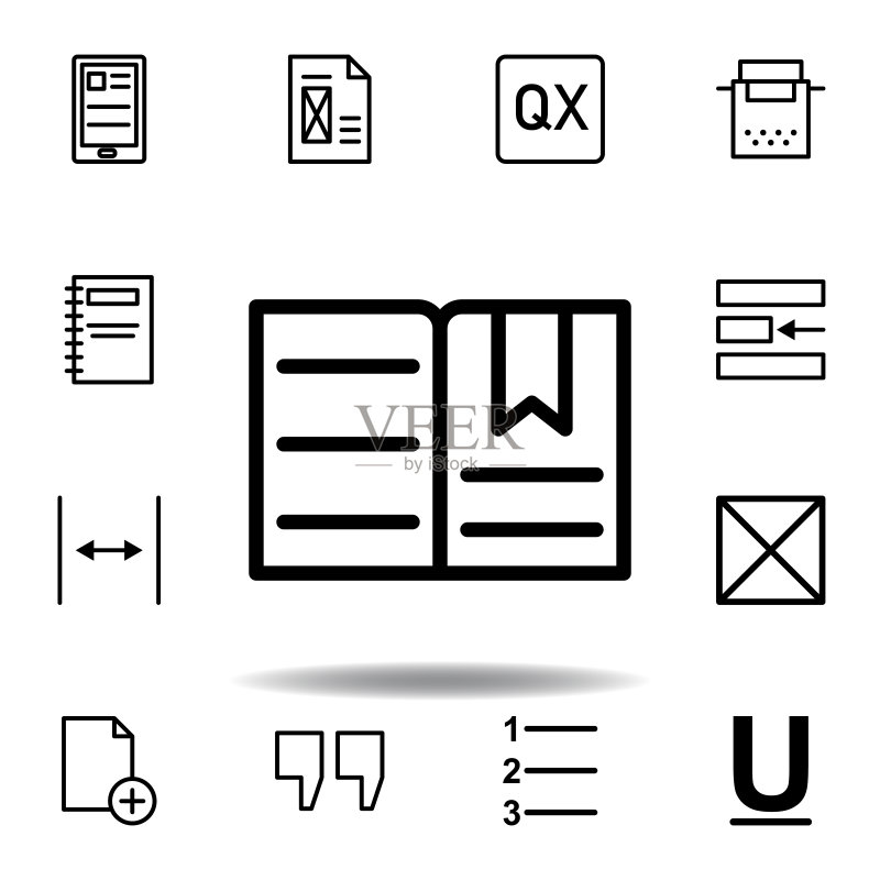 口红书籍图标（适用于网页、Logo、移动应用、UI、UX）图标素材