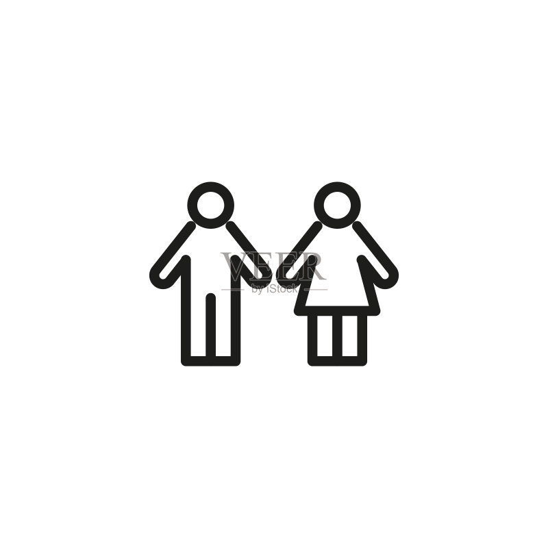 简约家庭线条图标图标素材