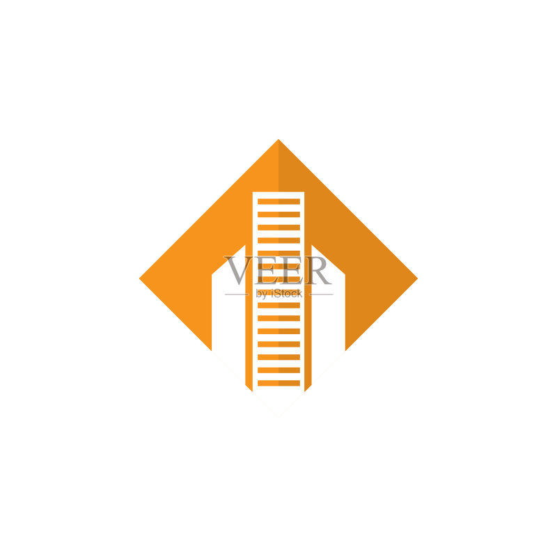 建筑物图标和符号矢量图标素材