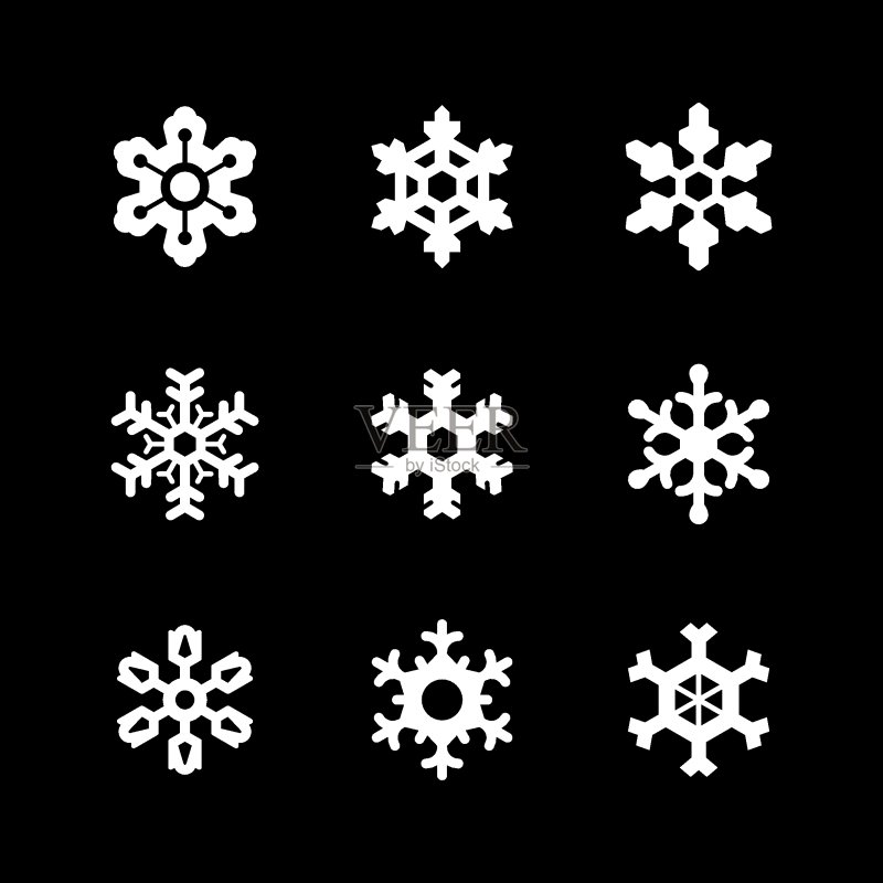 雪花图标集图标素材