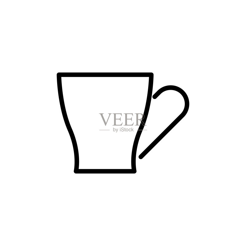 简约杯子线条图标图标素材