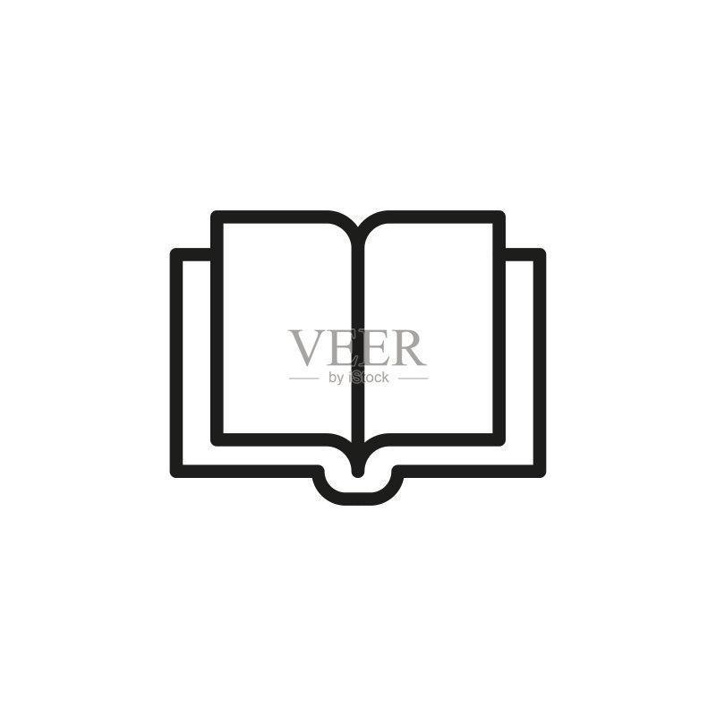 简约书籍线条图标图标素材