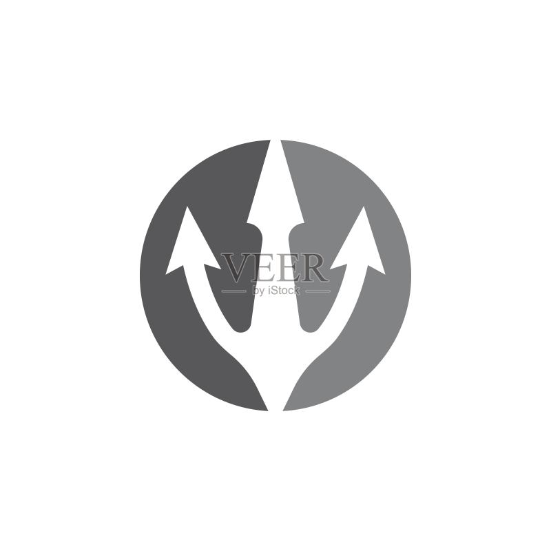 三叉戟图标矢量图设计图标素材