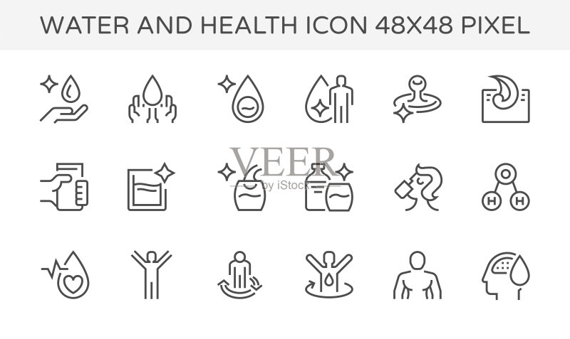 水与健康图标图标素材
