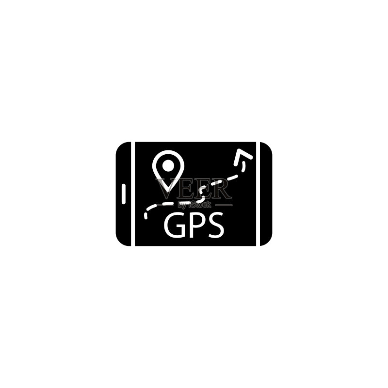 平板电脑GPS定位图标——适用于UI和UX、网站或移动应用的简单连接标志图标图标素材