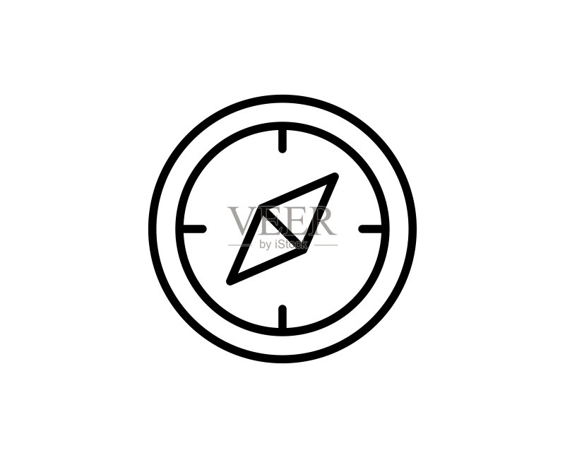 指南针线性图标图标素材