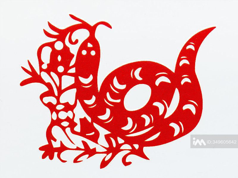 中国传统剪纸生肖蛇年图案照片摄影图片