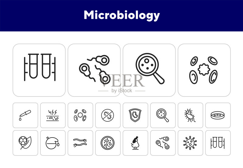 微生物学图标图标素材