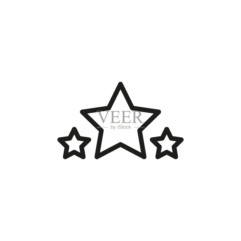 简易星形线条图标图标素材