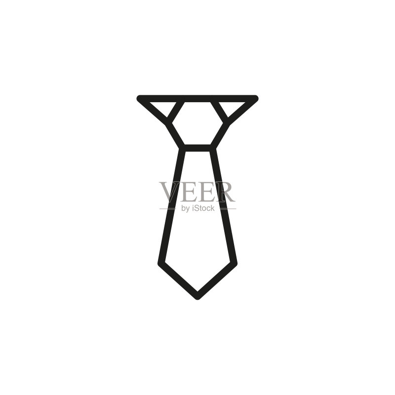 简约领带线条图标图标素材