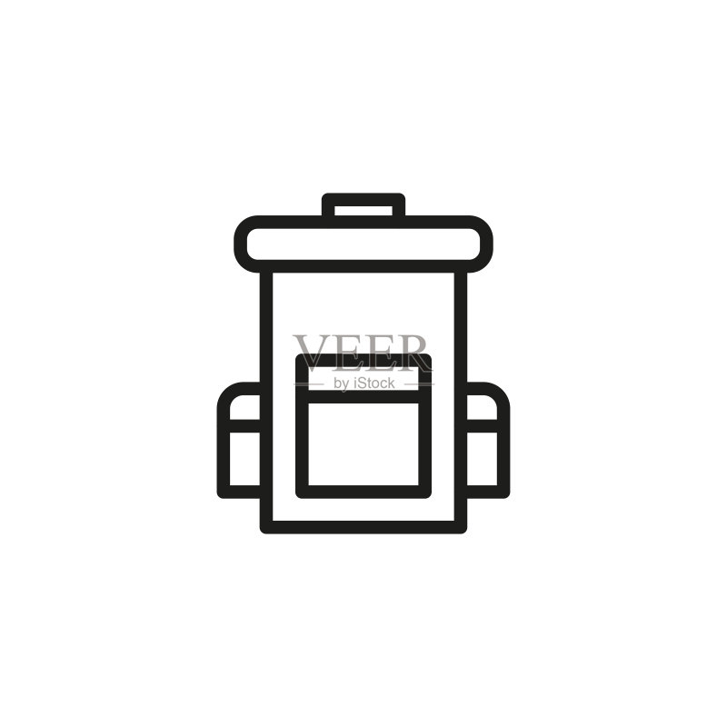 简约背包线条图标图标素材