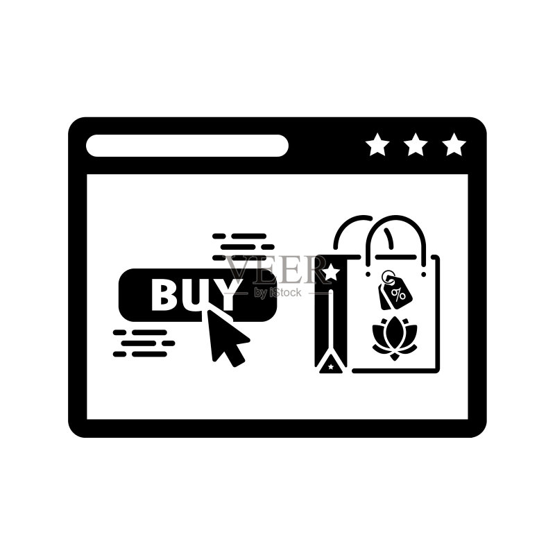 在线购买，互联网购物图标标志图标素材