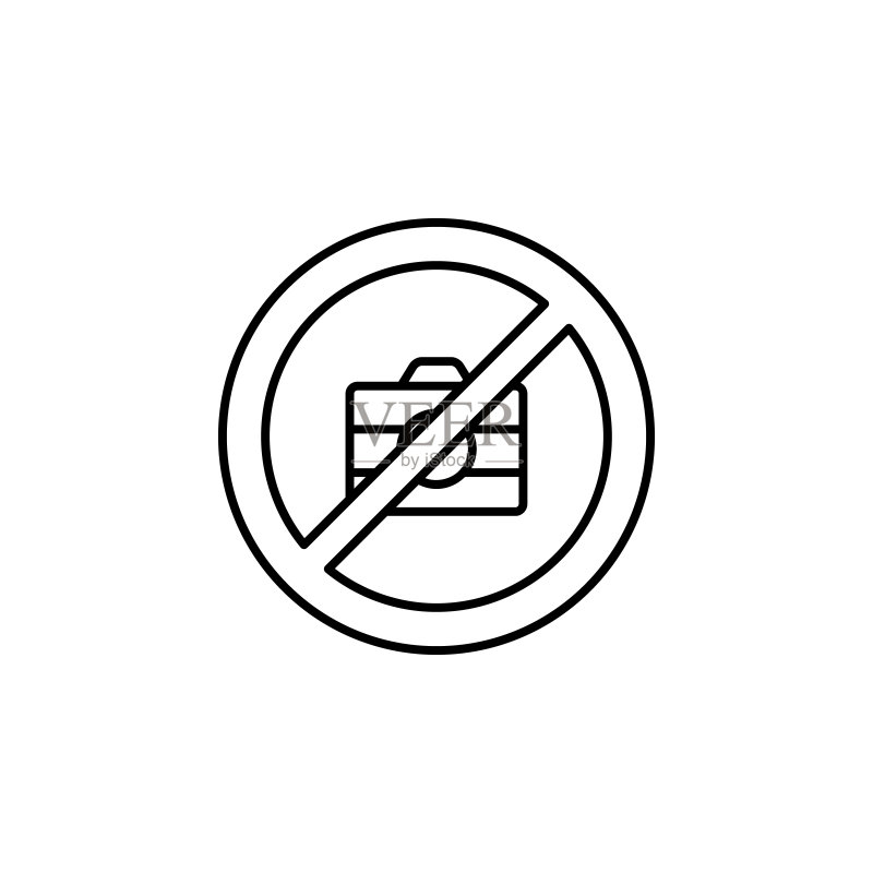 禁止拍照线条图标图标素材