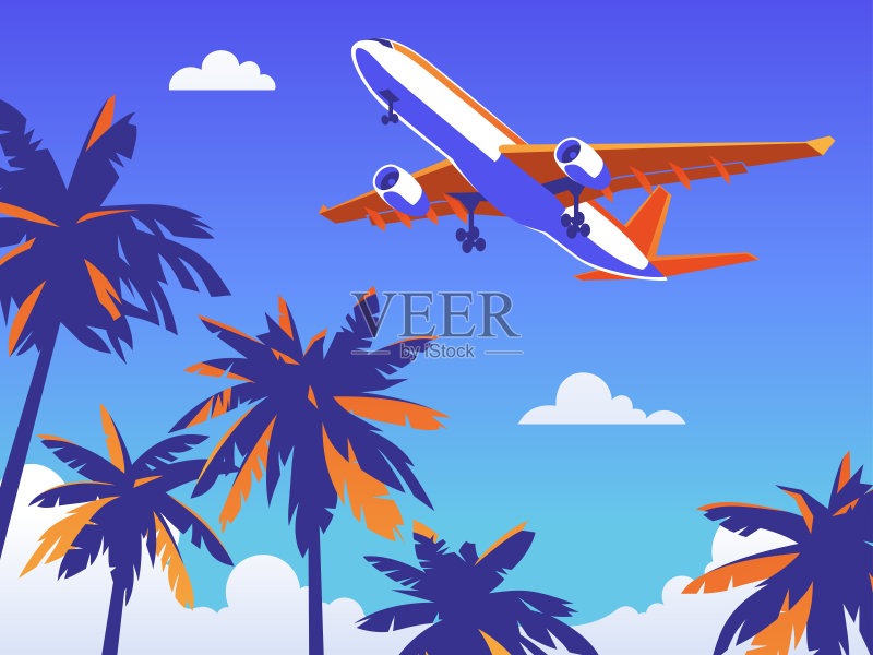 飞机正版插画素材